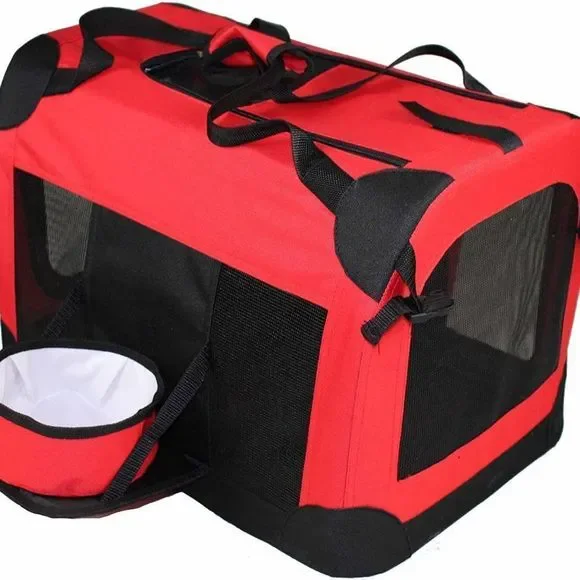 PET LIFE 'Deluxe 360° Vista View' Zippered Pet Dog Crate House Carrier